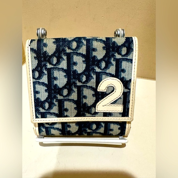 Christian Dior Blue Trotter 2 Bifold Wallet - Picture 1 of 11